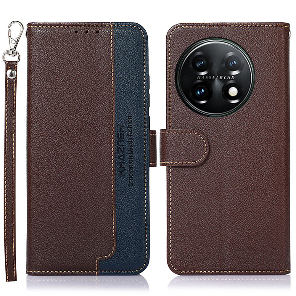 KHAZNEH For OnePlus 11 5G Litchi Texture TPU PU Leather Phone Case RFID Blocking Flip Stand Wallet Cover KHAZNEH For OnePlus 11 5G Litchi Texture TPU PU Leather Phone Case RFID Blocking Flip Stand Wallet Cover